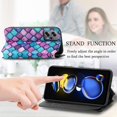 thumbnail image 3 of Compatible With Xiaomi Poco X4 Gt Case Colorful Wallet Card Slot Pu Leather Kickstand Magnetic Rfid Blocking Cover, 3 of 3