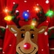 thumbnail image 3 of Womens Led Light Up Reindeer Ugly Christmas Sweater Built-in Light Bulbs GuanGuan, 3 of 4