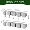 thumbnail image 3 of Clearance Household hooks under $7,Wall Mounted Mop Clamp With 5 Hooks Self Adhesive No Drill Mop Holder For Bathroom Kitchen Garden Garage Mop And Holder Mop Holder Anti Slip Hook 2PC, 3 of 6