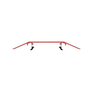 Stuffygreenus Skateboard Grind Rail, 72 inch Long, Round Bar, Adjustable Height, Detachable, for Skateboard, BMX Bike, Scooter, Roller Skating, Red