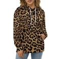 thumbnail image 4 of Animal Print Men's Women Vintage 3D Hooded Sweatshirt - All-Season Loose Fit Streetwear, 4 of 6