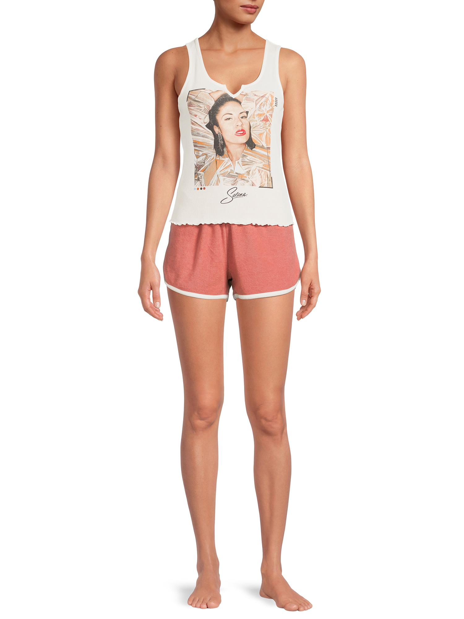 Selena Women's Ribbed Tank Top and Shorts Sleep Set, 2-Piece - image 2 of 5