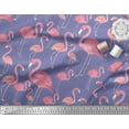 thumbnail image 3 of Soimoi Moss Georgette Fabric Flamingo Bird Printed Craft Fabric by the Yard 42 Inch Wide, 3 of 3
