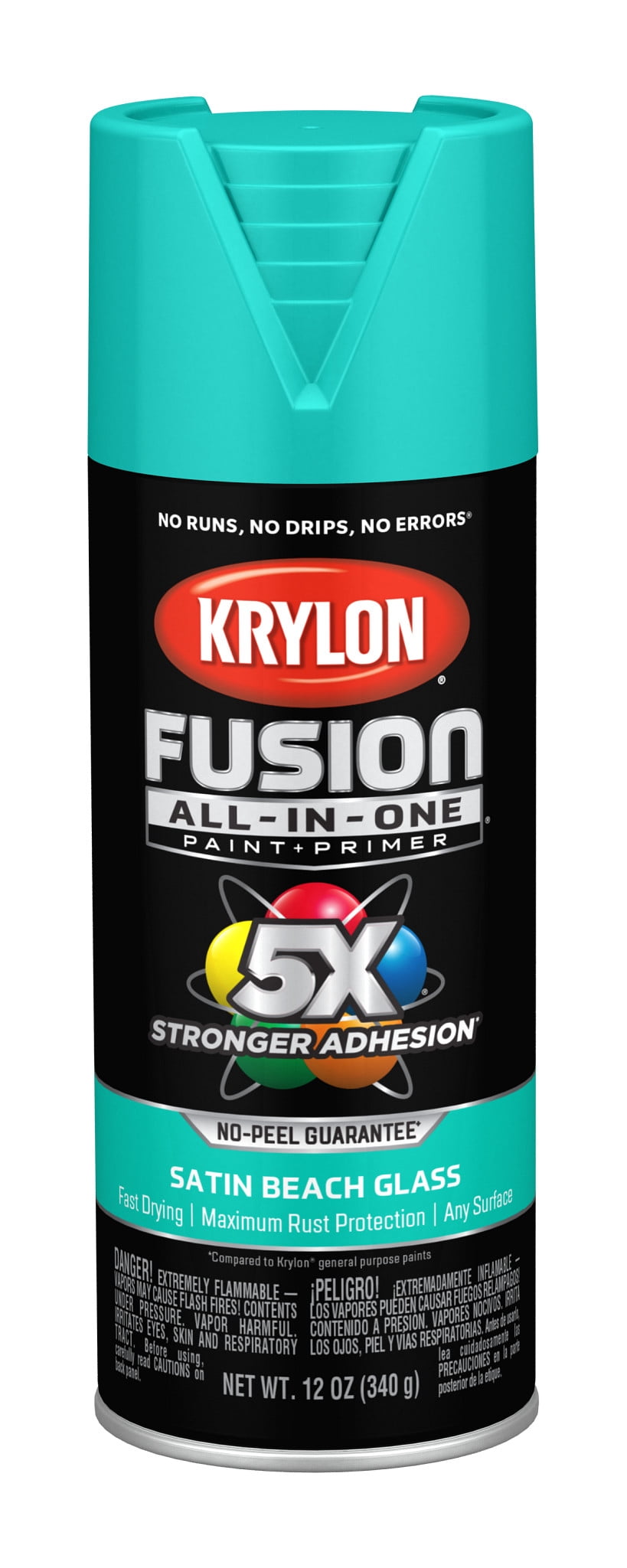 (6 pack) Krylon K02731007 Krylon Fusion All-In-One Beach Glass Satin 12 oz Spray Paint, Multi-Surface, (1 Piece, 1 Pack)