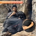 thumbnail image 3 of KingCamp Oversized Flannel Sleeping Bag for Adults, Portable Single Sleeping Bags for Camping with Flannel Lining & Armhole , 9°F-44°F, Black, 3 of 10