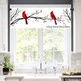 thumbnail image 2 of Rod Pocket Polyester kitchen Curtain Valances for Windows With Red Cardinals On Branch Design For Indoor Living Room Bedroom Kitchen Decoration 54x18 inch, 2 of 5