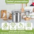 thumbnail image 4 of NUAHRHY 4 Pcs Stainless Steel Canister Practical Canister Set with Clear Lid and Locking Clamp Convenient Kitchen Canisters Versatile Food Storage Container for Coffee Tea Flour Sugar, 4 of 8