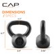 thumbnail image 4 of Kettlebell CAP Barbell de hierro fundido negro de 4,5 kg, 4 of 8