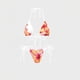 thumbnail image 5 of Trajes de Baño de Mujer con Pantalones Cortos Dos Piezas Impreso Conjunto Largo Torso Tanque Desmontable Sostén Acolchado para la Fiesta de la Piscina de la Playa, 5 of 6