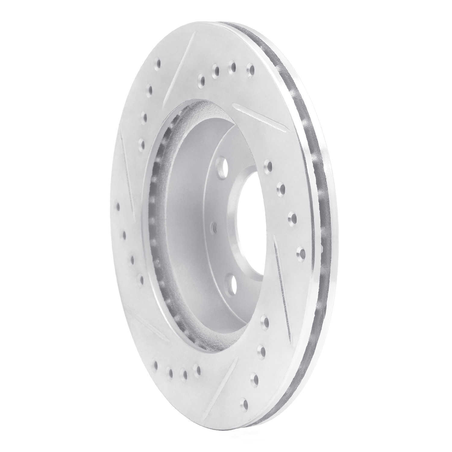 Dynamic Friction Company 631-59005R DFC Brake Rotor - Drilled And Slotted - Silver