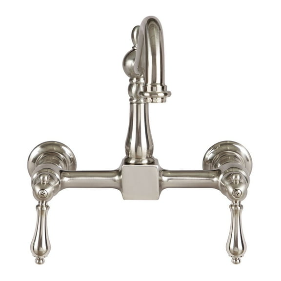 Wall Mounted Bridge Utility Faucet - Metal Lever Handles