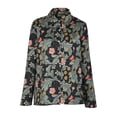 thumbnail image 4 of CEHVOM Chemise Décontractée à Manches Longues Col en V Imprimé Floral pour Femmes, 4 of 8
