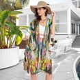 thumbnail image 5 of BZSMCE Women Creatively Blossom Bliss Print Beach Cover-ups Size:S-2XL, 5 of 7