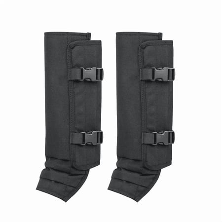Black Protective Leg Sleeves Gaiters Lightweight Outdoor Guards for Camping Hiking Snake Bite Protection 55cm