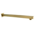 thumbnail image 5 of Kingston Brass  Claremont 15-3/4-Inch Rain Drop Shower Arm with Flange Polished Brass Brushed, 5 of 5