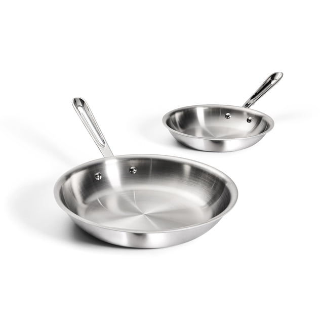Juego de sartenes All-Clad D3 de acero inoxidable de 20 y 25 cm
