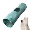 thumbnail image 4 of Foldable Cat Tunnel Interactive indoor and outdoor Hole Play Hide and with Ball Training for Kitten Puppy Rabbit Dogs , green, 4 of 7