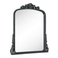 thumbnail image 2 of EGHOME Traditional Antiqued Black Ornate Frame Arch Mantel Vanity Rectangle Wall Mounted Mirror 30x34", 2 of 7