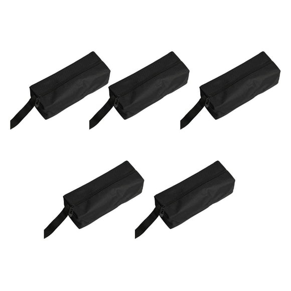 Kenally 5xBolsa de herramientas Bolsa de mano con cremallera Mano de obra fina Bolsas de almacenamiento resistentes al desgaste Organizador de Herramientas eléctricas Negro Talla pequeña