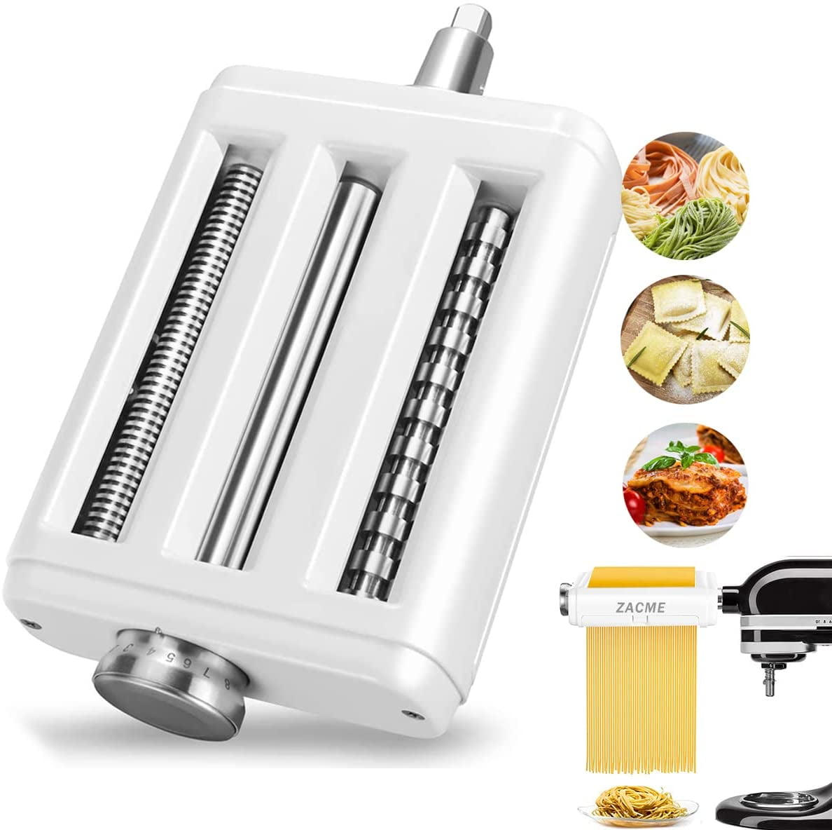 Pasta Maker Attachment 3 in 1 Set for KitchenAid Stand Mixers Included