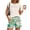 White, variant on Wutalume Women's Casual Crewneck Two Piece Sets - Pleated Hawaiian Print Shorts Outfit, Lightweight and Breathable for Summer Beach Vacation and Daily Wear,Beige L