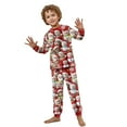 thumbnail image 3 of Family Christmas Pajamas Matching Sets 2025 – Red Long Sleeve Top and Pants with Santa Hat Cat and Snowman Print, Holiday Sleepwear Jammies for Couples, Men, Women, Xmas Matching Outfits, 3 of 5