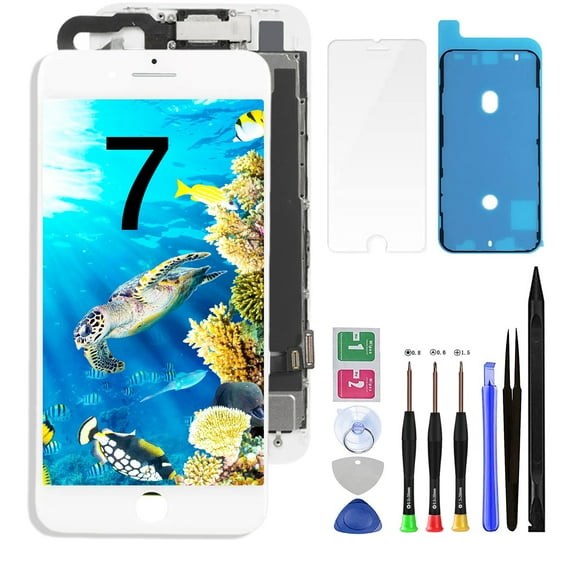 Screen Replacement for iPhone 7  -  Lcd Replacement Kit & Digitizer Display Full Aassembly for iPhone 7 4.7 Inch Model A1660 A1778 A1779 with Repair Tools