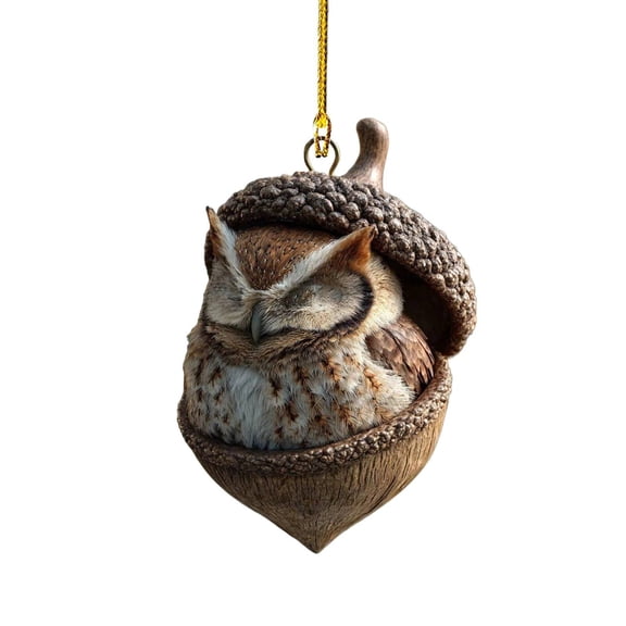 Torqee christmas decoration,Animal Ornament – Cozy Christmas Ornament Acrylic Cute Animal Christmas Trees Hanging Decoration Rustic Nature Themed Home Decor
