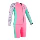 thumbnail image 5 of Trajes de neopreno para niños, traje de buceo para niñas, pantalones cortos de manga larga, cremallera para Rosa S, 5 of 8