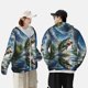 thumbnail image 4 of Fotbe Largemouth Bass Jumping Out of The Water Chaqueta con Protección Solar UPF 50+ para Hombre y Mujer, Camisa con Capucha y Bolsillos-3X-Large, 4 of 7