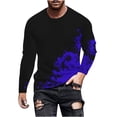 thumbnail image 2 of Blusas y camisas de manga larga y cuello redondo para hombre, camisetas informales con estampado de cuello redondo, blusas de manga corta para hombre, 2 of 5