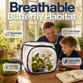 thumbnail image 2 of syligr Foldable Breeding Cage for Butterfly Habitat and Terrarium, 12 Inch Mesh Enclosure for Caterpillars and Seedlings, Portable Critter Keeper for Indoor Outdoor Observation, Clear Netting, 2 of 9