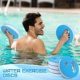 thumbnail image 4 of 4 Pcs Water Exercise Discs Water Weights for Pool Exercise Set Eva Foam Water Aerobic Equipment for Adults Hand Held Pool Resistance, 4 of 5