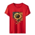 thumbnail image 3 of WZXFASHION T-shirt à Manches Courtes pour Femmes, Imprimé Drapeau National 2D de Station, Ample, Décontracté, Sport, Rabais de 50 % Liquidation T-shirt à Manches Courtes pour Femmes, 3 of 9