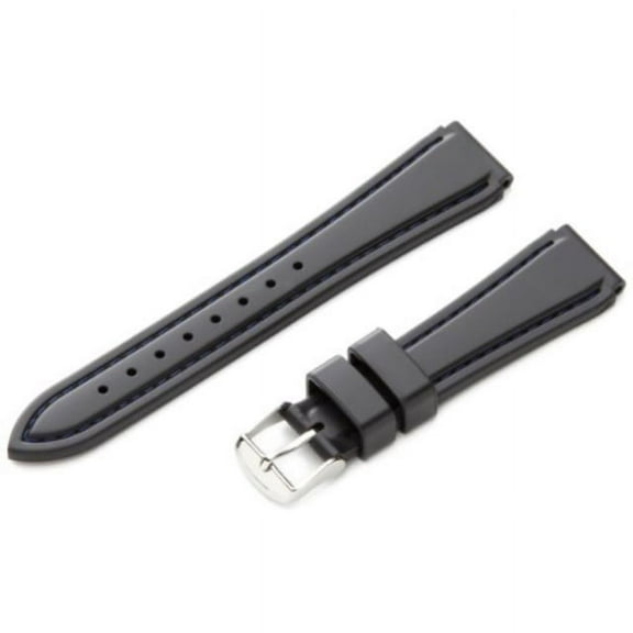 hadley-roma men's ms3445rf 180 18-mm genuine rubber diver sport watch strap