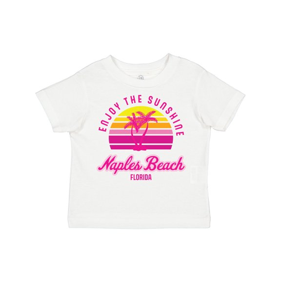Inktastic Summer Enjoy the Sunshine Naples Beach Florida in Pink Boys or Girls Toddler T-Shirt