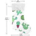 thumbnail image 2 of Coolnut Christmas Stocking Personalized Cactus Large Candy Stocking Hanging Gift Xmas Stockings Decoration 1 PC for Family Holiday Party Ornaments Decor Fireplace, 2 of 7