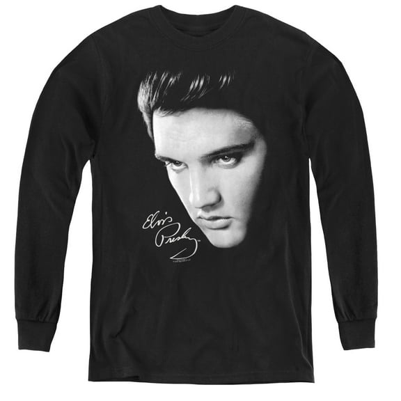 Elvis Presley - Face - Youth Long Sleeve Shirt - Medium