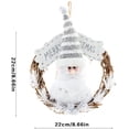 thumbnail image 2 of Corona de Navidad, Corona de Santa Claus, Coronas artificiales de Navidad, Corona de muñeco de nieve, Corona de círculo de vid Decoración navideña para la pared de la ventana de la puerta del hogar Decoración navideña brillar Electrónica, 2 of 6