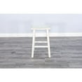 thumbnail image 4 of Sunny Designs Marina 30" Mahogany Wood Saddle Seat Stool in White Sand(Set of 2), 4 of 4