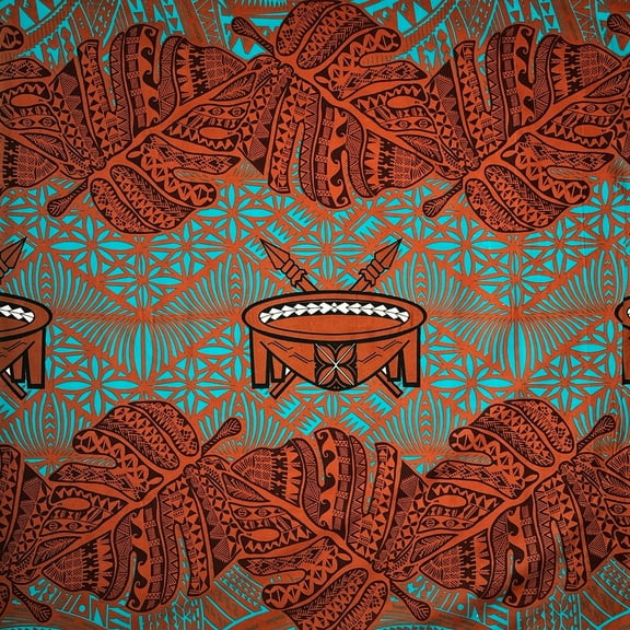 Monstera Double Border Fabric | Cotton