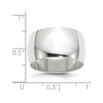 thumbnail image 3 of Auriga Fine Jewelry 10K White Gold 12mm Half Round Wedding Band for Women Size 5.5, 3 of 5