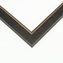 20x8 Frame Brown & Silver Solid Wood Picture Frame Width 1.25 Inches | Interior Frame Depth 0.4375