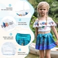 thumbnail image 3 of Marendyee Girls 2 Pieces Isabella Swimsuit Mirabel Bikini Short-Sleeve Swim Dress Tankini Magic Family Adventure Swimwear 5-6 Years, 3 of 14