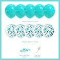 thumbnail image 2 of Balterever Confetti Filled Balloons Party Decoration Kits, Latex Teal Blue, 12 inch, 10 Count, 2 of 2