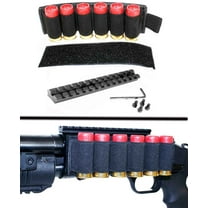 Side Shell Holder and scope rail for Mossberg 500/590, single rail mount.