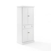 Crosley Winston Pantry Cabinet with Storage Shelves, Wood White