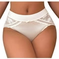 thumbnail image 2 of uublik Panties for Women Plus Size Soft Underwear Super Stretchy Briefs Full Coverage Panties Lace Underwear White, 2 of 5