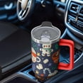 thumbnail image 4 of Holiday Snowman 40oz Christmas Insulated Coffee Cup with Handle and Straw, Stainless Steel Travel Tumbler, Winter Gift for Adults, 4 of 4