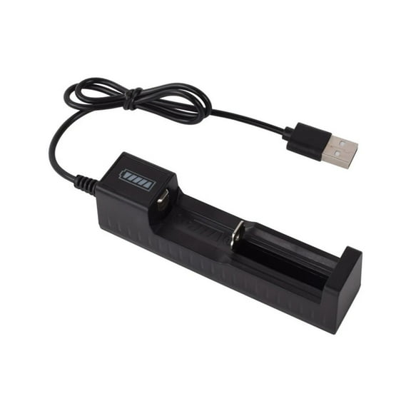 USB Smart Battery Charger for 18650 14500 18350 3.7V Lithium Batteries - Adjustable Slot,Auto-Stop,LED Indicator